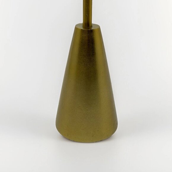 Noir Hiro Metal Side Table Brass Finish Pedestal Round Modern Unique Accent - Picture 10 of 15